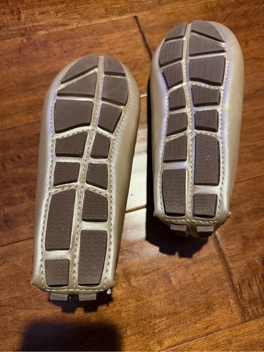 Size 6.5 Anne Klein Gold Metallic Penny Loafers